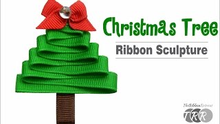 How to Make a Christmas Tree Ribbon Sculpture  TheRibbonRetreatcom [upl. by Si]