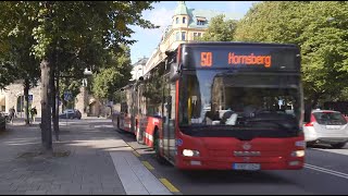 Sweden Stockholm bus 50 ride from Norra Bantorget to Strandbergsgatan [upl. by Nodmac726]