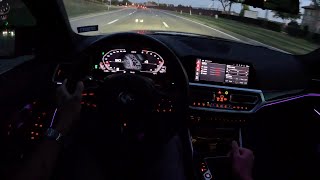 My Manual 2021 BMW G80 M3  POV Night Drive [upl. by Htiderem]