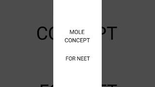 Mole Concept class 11  NEET Notes Physical Chemistry AIIMS [upl. by Borras]