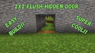 Minecraft Bedrock 120  Easy 2x2 Flush Piston Door Tutorial [upl. by Harrad]