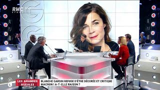 quotLes Grandes Gueulesquot de RMC Blanche Gardin refuse dêtre décorée par Emmanuel Macron [upl. by Richey]