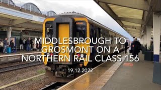 Middlesbrough to Grosmont on a Northern Rail Class 156 19122022 [upl. by Eahcim486]