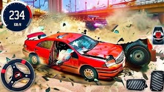 Car crash compilation simulator 3d real extreme Beam derby car racing Android gameplay [upl. by Ambrosane]