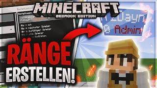 So erstellt du RÄNGE  Minecraft Bedrock Tutorial  PS4  XboxOne  Switch  PE  Win10 [upl. by Swisher]