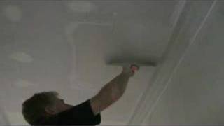 Repair a hole in a drywall or plasterboard ceiling part 3 [upl. by Etnasa]