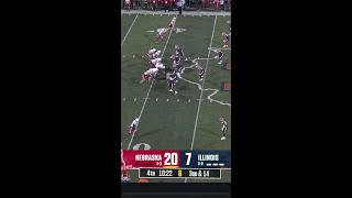 Xavier Scott Grabs the Interception vs Nebraska  Illinois Football [upl. by Kingdon]