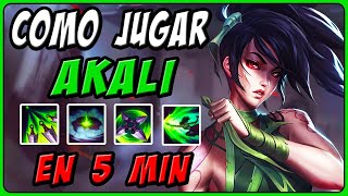 ⚔️ ¡GUÍA de AKALI s14 ► Cómo Jugar AKALI MID en 5 MINUTOS Combos Runas Habilidades Objetos [upl. by Curzon202]