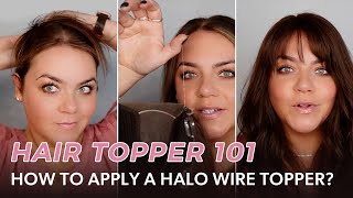 How To Apply a Halo Wire Topper  UniWigs Breeze [upl. by Fahland]