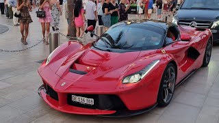 Supercar Nightlife in Monaco 2024  Pista Burnout One1 SVJ Gintani FLAMES LaFerrari Veyron [upl. by Casia259]