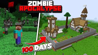 Minecraft 100 Days But  Its A Zombie Apocalypse [upl. by Adabelle]