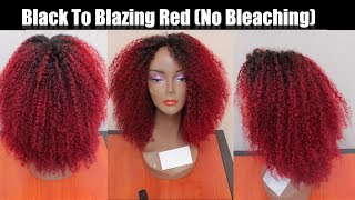 Experiment With Me Black To Blazing Red In One Step WOut Bleaching Using BLW Full Lace Wig [upl. by Henrique136]