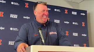 Michigan State week Illini HC Bret Bielema press conference [upl. by Debbee835]