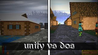 DOS Daggerfall VS Unity Daggerfall  Side By Side Comparison [upl. by Zingale]