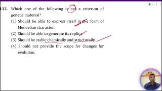 Which one of the following is not a criterion of genetic material 1 Should not provide the scope [upl. by Rodablas]