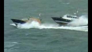 St Malo pilot boat filmed during trials in Force 7 3m seas [upl. by Bixby]