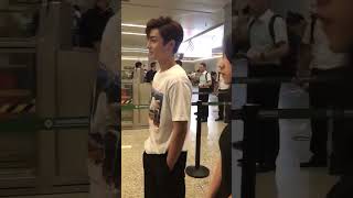 sweet fancam collection 20180612 Neo 侯明昊 at the airport ShanghaiBeijing [upl. by Anaert]