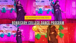 CHIKNI CHAMELI  Dance performance🔥 at 50th spring festival Bonaigarh college 2023 [upl. by Aisiat]