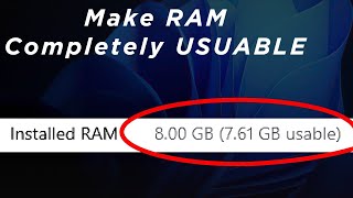 How to Fix All RAM Not Fully Usable in Windows 10 amp 11 Updated Method [upl. by Cenac49]