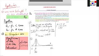 MATHEABI STOCHASTIK HYPOTHESENTEST LINKSSEITIG [upl. by Ardolino]