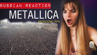 Metallica  Enter Sandman live Moscow Russia 1991 Russian Reacts [upl. by Egamlat]