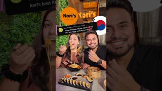 Best Korean Food In Delhi🍙🍤  Koris Restaurant travell food korean kpop trending shorts [upl. by Eanerb]