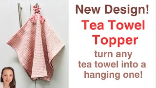 Super Easy Last Minute Xmas Gift Tea Towel Topper with Loop  DIY Hanging Tea Towel [upl. by Jedidiah]