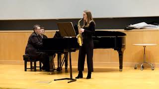 Jasmine Smith Alto Sax Phil Woods Sonata Movement 1 [upl. by Ettevey]