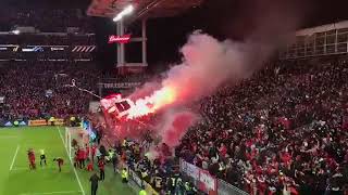 Toronto FC ultras light off flares during MLS cup finals [upl. by Sardella]