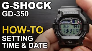 Gshock GD 350  Setting Time and Date [upl. by Slavic604]