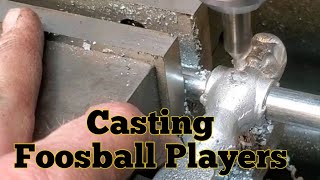 Aluminum Sand Casting Foosball Players with sodium silicate [upl. by Ajnek]