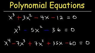 Solving Polynomial Equations By Factoring and Using Synthetic Division [upl. by Rossuck]