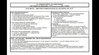 DOVE METHOD IN HEGELS PHENOMENOLOGY PP 3457 HOLT amp RINEHART 1971 LESSON 02 [upl. by Yrak]