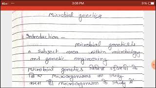 Microbial genetics  bacterial genetics  in Hindi  microbiology [upl. by Medarda]