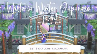 Wisteria Winter Japanese Town Island Tour  Animal Crossing New Horizons [upl. by Corkhill992]