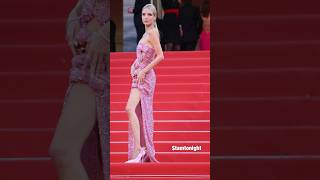 Leonie Hanne in Valentino the Cannes Film Festival tamtonight [upl. by Otirecul]