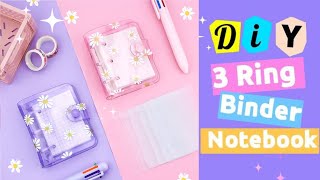 🌟 How to make Mini 3 Ring Binder Notebook at home  DIY binder journal notebook [upl. by Anij]