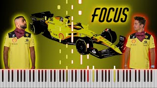 Sofiane Pamart  Focus feat Charles Leclerc Piano Tutorial [upl. by Blaine]