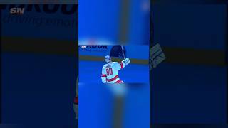 Emergency goalie David Ayres steals the show for Carolina NHL Memorable Moments nhl shorts fyp [upl. by Eiryk125]