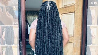 SIMPLEST BUTTERFLYDISTRESSED LOCS TUTORIAL  SOUTH AFRICAN YOUTUBER [upl. by Esela]