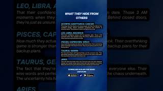 WHAT THEY HIDE FROM OTHERS astrology zodiacsigns [upl. by Batory]