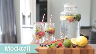 RECEPT  Bruisende mocktail met vers fruit  PLUS hele toffe LG Instaview koelkast [upl. by Lac]