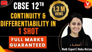 Continuity and Differentiability Class 12 in 1 Shot By Neha Ma’am  Full Marks Guaranteed  Vedantu [upl. by Post813]