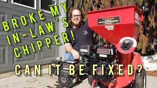 Harbor Freight Wood Chipper Repair How to replace the Predator 212cc Engine [upl. by Iggam]