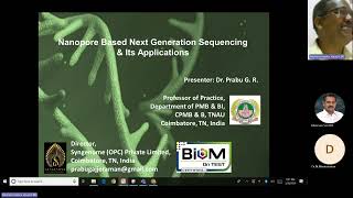 Nanopore sequencing methods and application Professor of practice Dr GR Prabu [upl. by Nare]