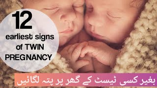 Twin Pregnancy Symptoms and signsCheck at home UrduHindi [upl. by Dabney]