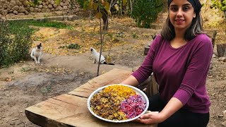 How to cook the most delicious Eggplant pilaf  village food [upl. by Yennek57]