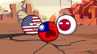 Taiwan earthquake  Countryball [upl. by Atirma]