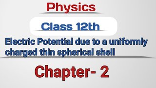 Electric potential due to a uniformly charged thin spherical shell  Class 12th  Physics 202425 [upl. by Lisandra511]