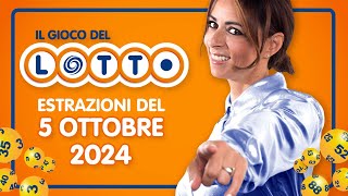 Estrazione in diretta del Gioco del Lotto e del Simbolotto di sabato 5 Ottobre 2024 [upl. by Festatus]